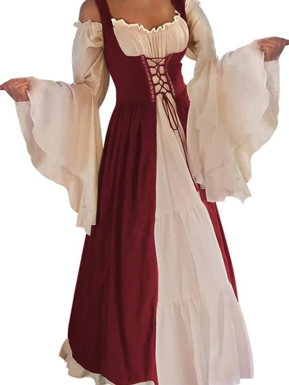 Medieval Renaissance Costume Dress for Women | Elegant Cosplay Overdress